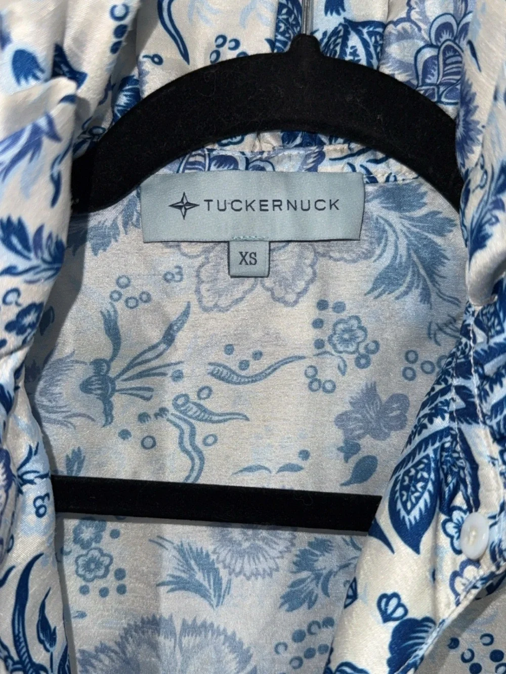 Tuckernuck Blue and White Floral Blouse